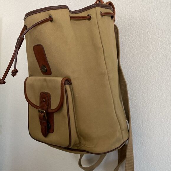 VINTAGE GUESS Canvas with Leather Trim Backpack - Picture 2 of 16